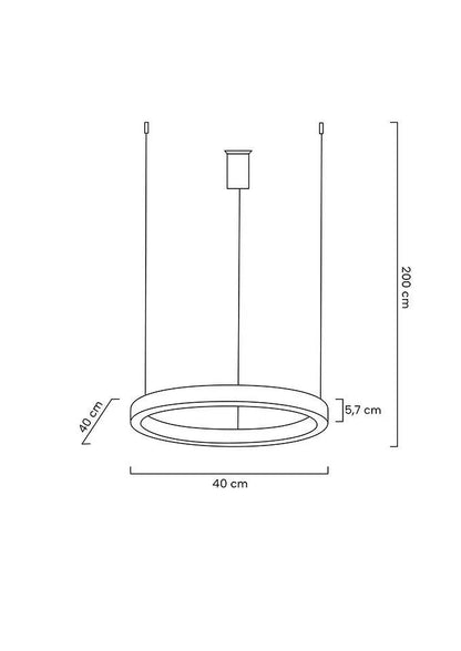 MOOSEE hängande lampa RING 40 guld