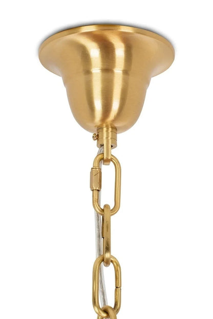 MOOSEE hängande lampa TIFFANY 135 vit mässing / naturliga fjädrar