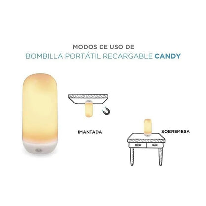 NEW GARDEN bordslampa CANDY med IN&amp;OUT BATTERI flammig effekt