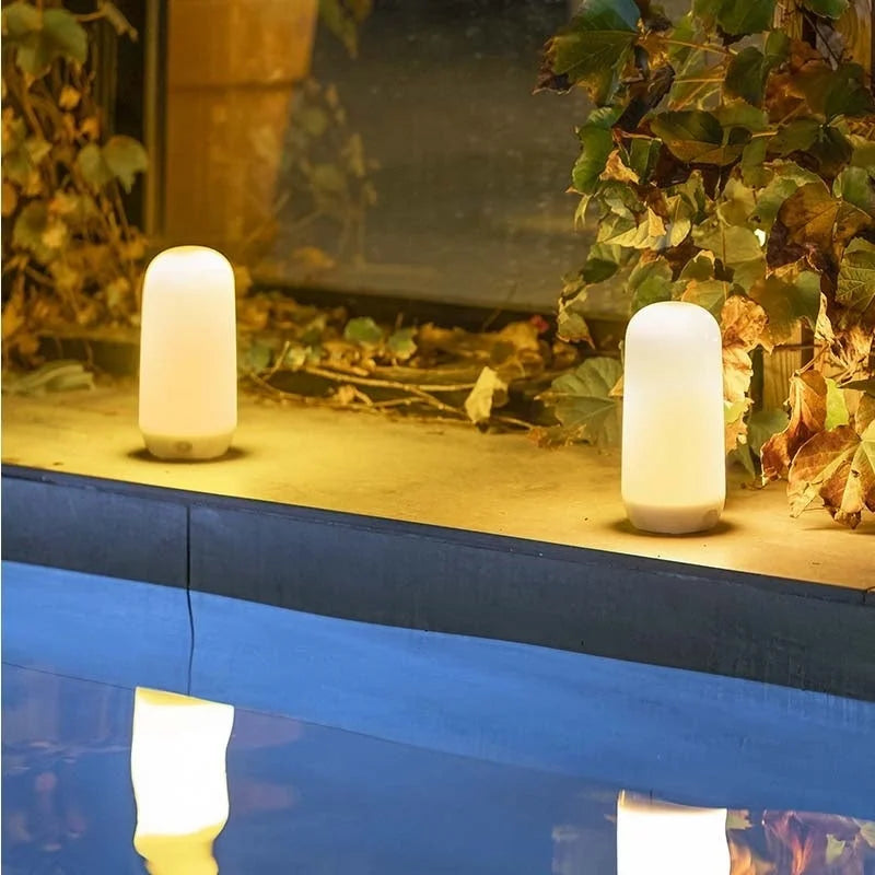 NEW GARDEN bordslampa CANDY med IN&amp;OUT BATTERI flammig effekt