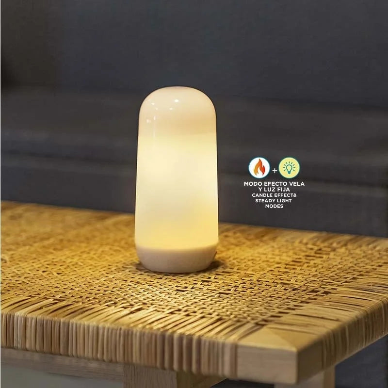 NEW GARDEN bordslampa CANDY med IN&amp;OUT BATTERI flammig effekt
