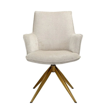 Snurrstol Dakota Armstöd Beige Chenille