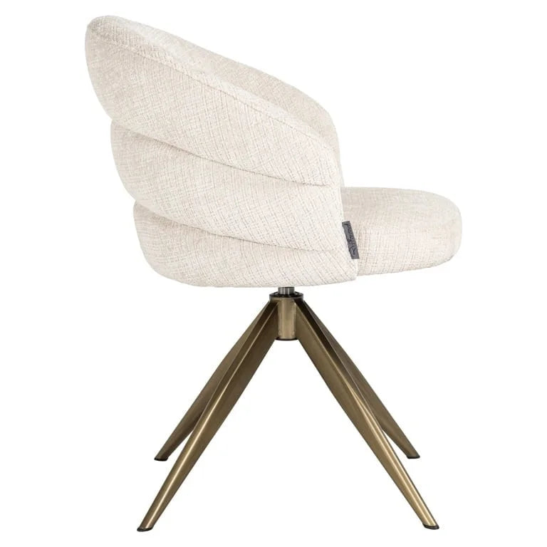 Snurrstol Zendaya beige chenille