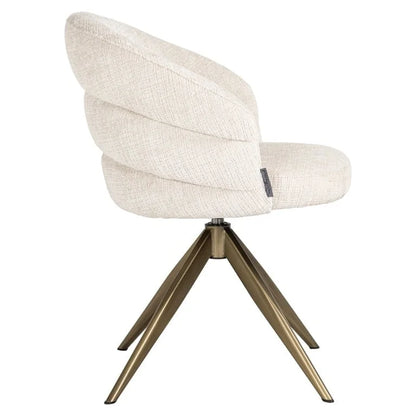 Snurrstol Zendaya beige chenille