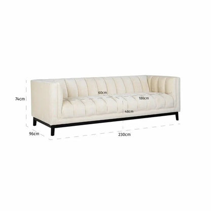 Soffa Beaudy Vit chenille