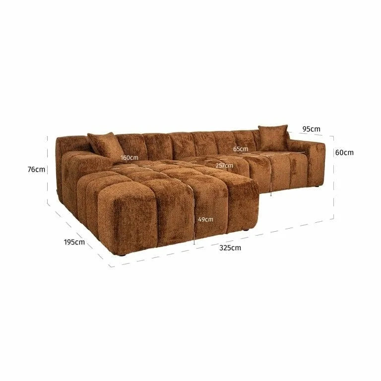 Soffa RICHMOND - TERNING L, kanel