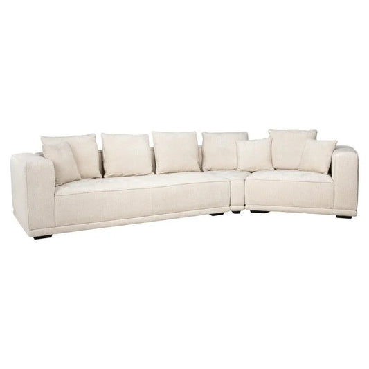 Soffa Lusso 4-sits beige chenille