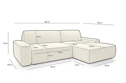 Soffa MIA med sovfunktion - BUBBLE02 II grupp tyg