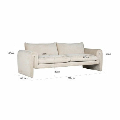 Soffa Sandro vit chenille