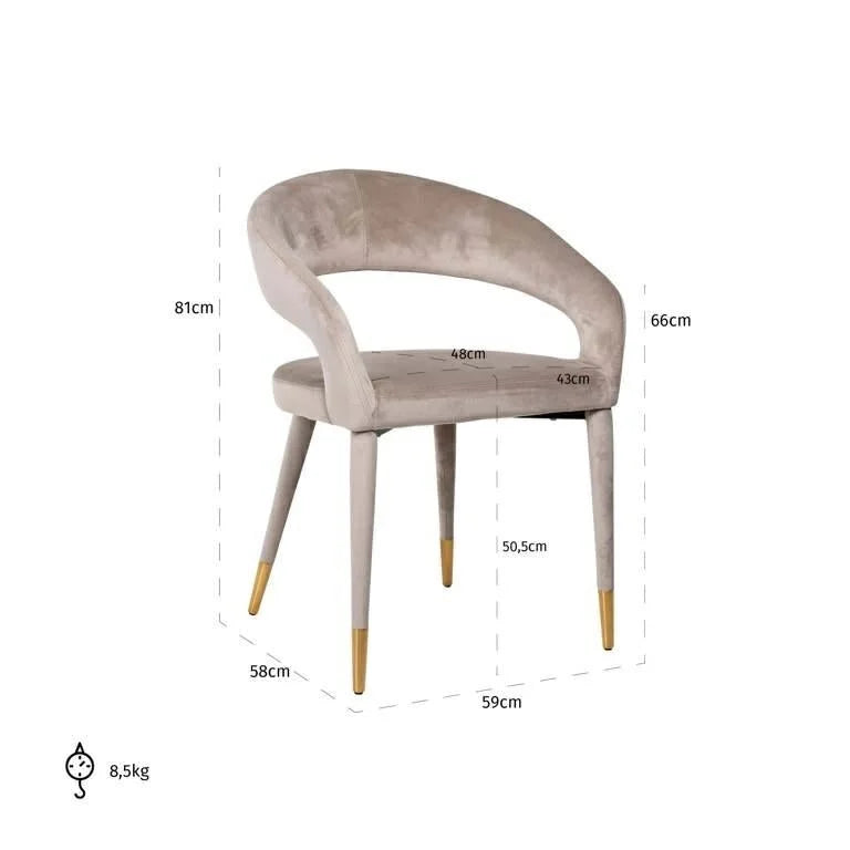 RICHMOND stol GIA beige - flammebeskyttelse