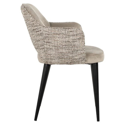 Armlænestol Giovanna trendy natur/kvarts khaki flammehæmmende (Be Trendy 01 Natur)