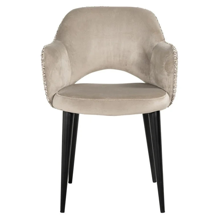 Armlænestol Giovanna trendy natur/kvarts khaki flammehæmmende (Be Trendy 01 Natur)