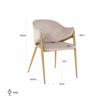 RICHMOND stol GWEN beige - flammebeskyttelse
