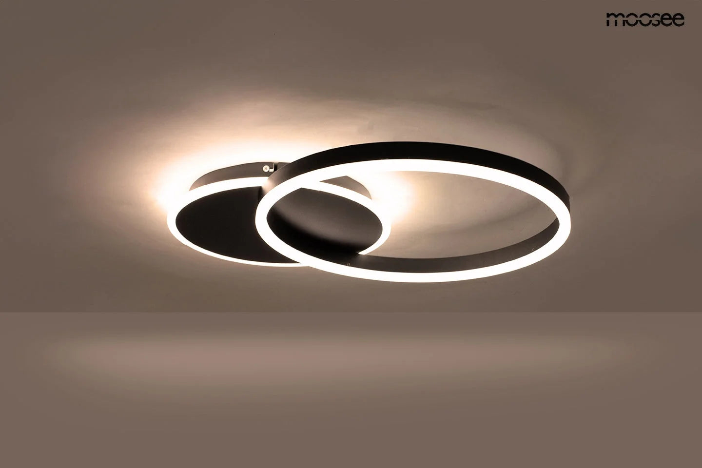 Taklampa Plafond RINGS 2 SVART
