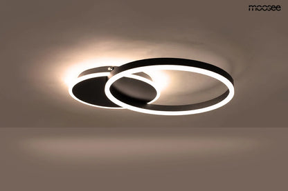 Taklampa Plafond RINGS 2 SVART
