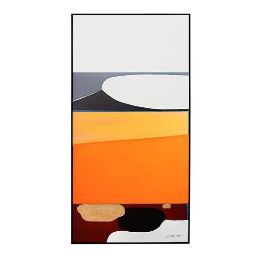 Tavla KARE DESIGN - ABSTRAKTE FORMER ORANGE, 73x143 cm