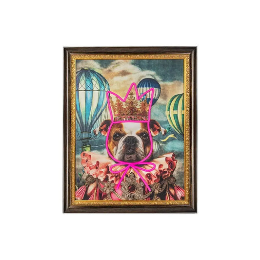 Tavla - NEON BULLDOG BALOON, 80x100 cm