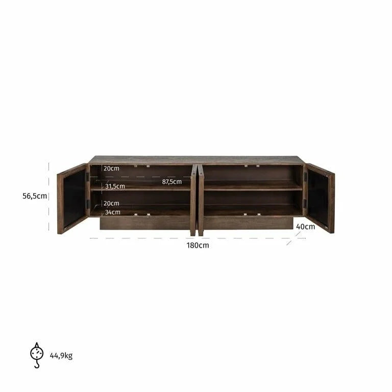 TV-bänk Bryant 4-dörrar (Brown)