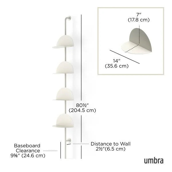 UMBRA justerbara vägghyllor SOLIS      beige