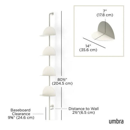 UMBRA justerbara vägghyllor SOLIS      beige