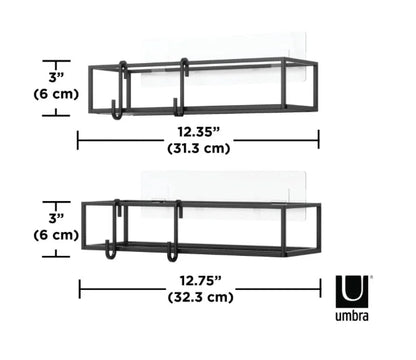 UMBRA zestaw 2 połek prysznicowych CUBIKO czarny