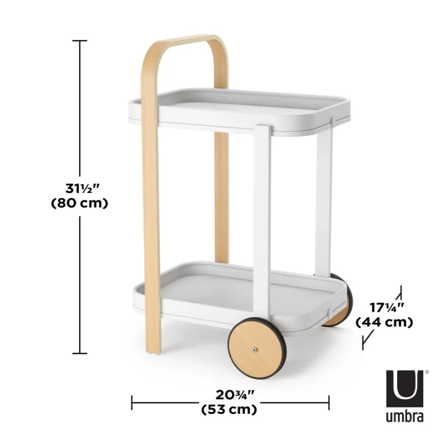 UMBRA wózek do serwowania BELLWOOD biały naturalny